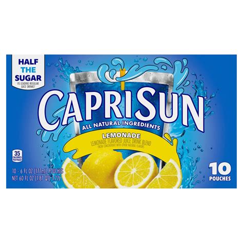 Capri Sun Lemonade Juice Drink, 6 fl oz, 10 count - ShopRite