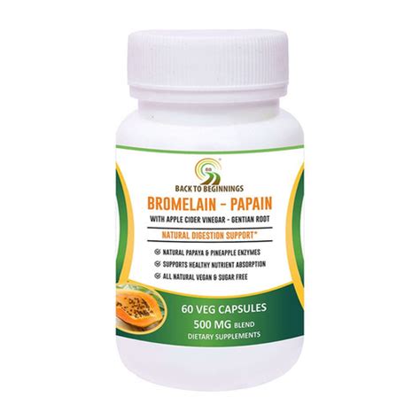 Bromelain with Papain & Digestive Blend - 500mg Capsules for Healthy ...
