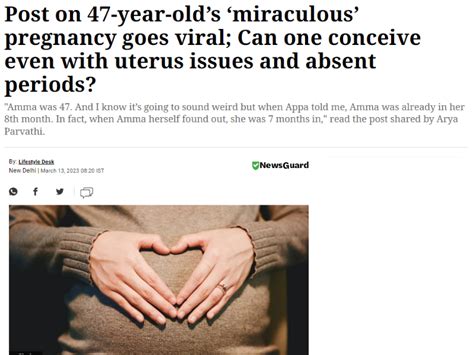 Post on 47-year-old’s ‘miraculous’ pregnancy goes viral; Can one ...