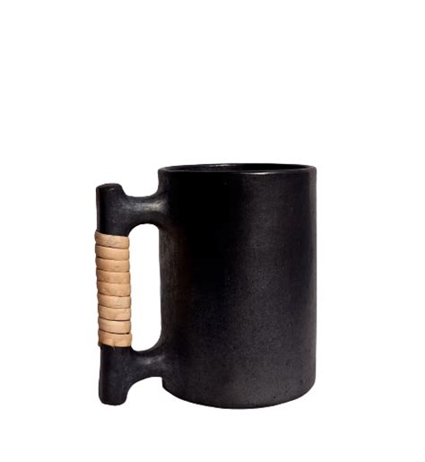 Longpi Black Pottery Beer Mug Large Round – Terracotta by Sachii