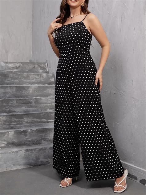Plus Polka Dot Wide Leg Cami Jumpsuit | Cami jumpsuit, Stylish clothes ...