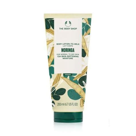 The Body Shop Moringa Body Lotion-To-Milk for Normal to Dry Skin 72H M ...