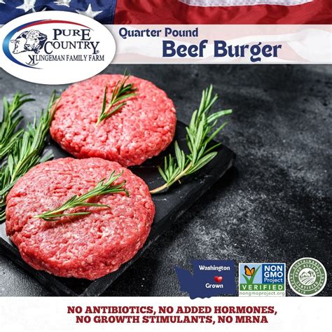 Beef- 1/4 lb BURGERS - Pure Country Farms