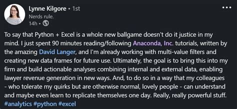Image result for Python Excel David Langer