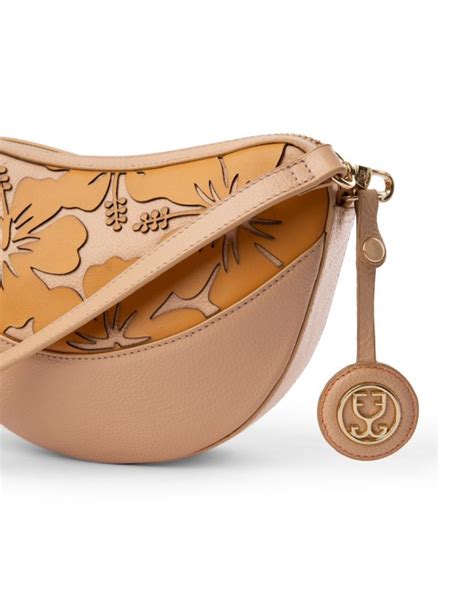 Scallop Crossbody - Leather with Laser-Cut Motifs Design – Fizzy Goblet
