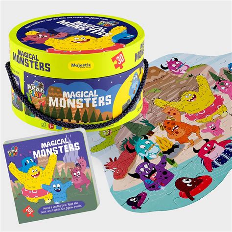 Buy The Book Tree Magical Monsters Puzzle Box for Kids I 30 Jigsaw ...