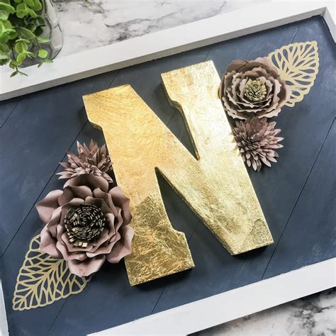 Floral Wall Decor With Initial - Better Life Blog