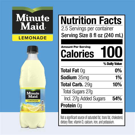 Minute Maid Lemonade Nutritional Information