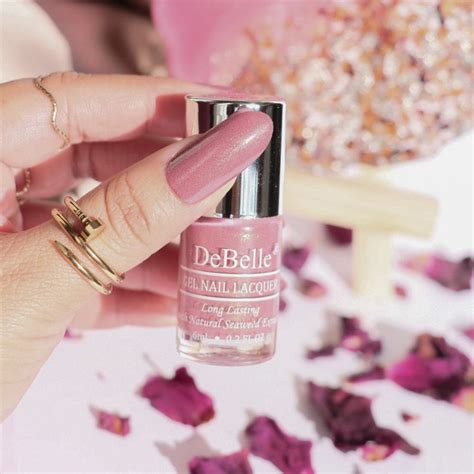 DeBelle Gel Nail Lacquer - Classy Chloe | Mauve with Micro Shimmer ...