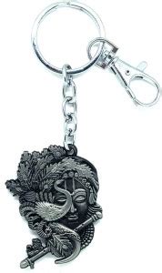 Virom Lord Krishna Face Peacock Flute Dual Sided Keychain for Car,Bike ...