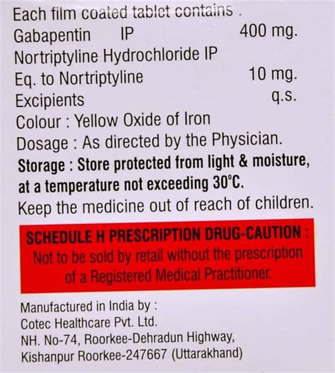Adgaba Nt Strip Of 10 Tablets: Uses, Side Effects, Price & Dosage ...