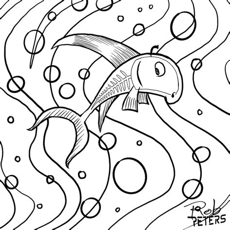 Daily Drawing: X-Ray Fish 9 - Rob Peters Illustration BlogRob Peters Illustration Blog