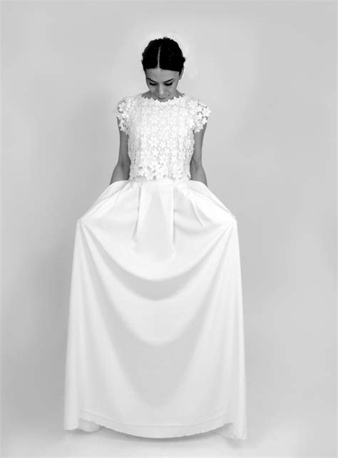 Two-piece Wedding Dress Boho Wedding Dress Daisy Pattern - Etsy