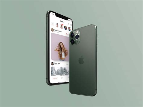 Free Floating iPhone 11 Pro Mockup (PSD)