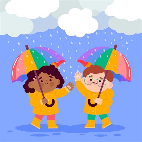 Rainy weather kids Images - Free Download on Freepik