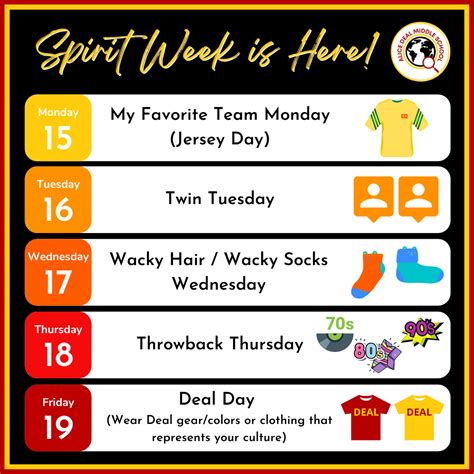 Spirit Week Ideas