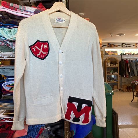 1964 Campus Knit Cardigan Letterman Varsity Sweater W… - Gem