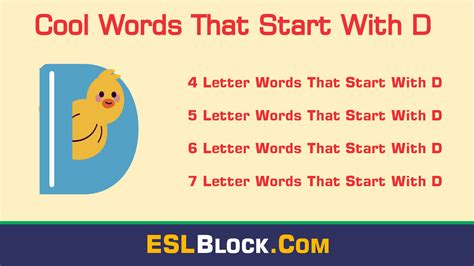 Awesome Cool Words That Start with D – English as a Second Language