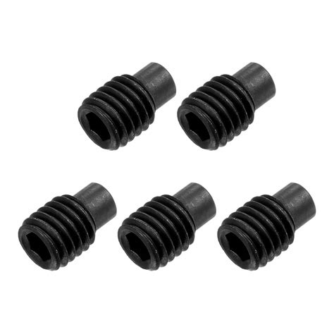 uxcell M8 x 12mm Hex Head Set Screws, 1.25 Pitch Half Dog Point Socket ...