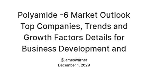 Polyamide -6 Market Outlook Top Companies, Trends and Growth Factors ...