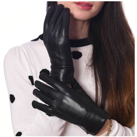 Womens Leather Glove Thinksulate Lined Warm Driving Glove with Gift Box ...