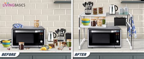 LIVINGBASICS 2 Layer Stainless Steel Multipurpose Expandable/Adjustable ...