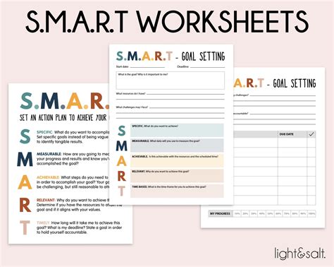 Smart Goals Worksheet 的图像结果