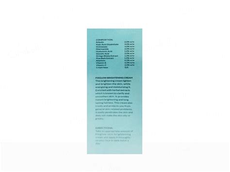 Buy Fixglow Skin Brightening Cream Online at Best Price | Clinikally