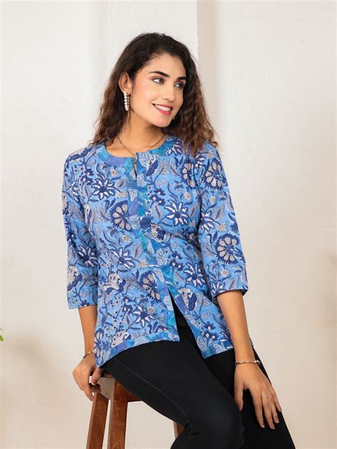 Hand Block Printed Jaipur Cotton Tops for Women – Southloom.com ...