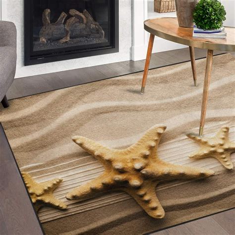 GZHJMY Starfish Non Slip Area Rug for Living Dinning Room Bedroom ...
