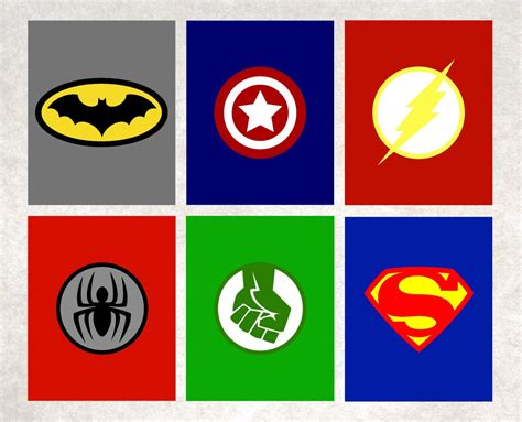 Superhero logos - foptretro