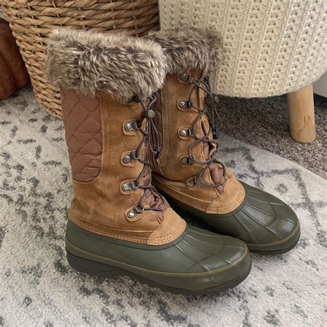 lands end winter boots!! size womens 9 #landsend... - Depop