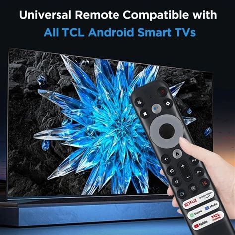 Voice Remote Control for TCL Android TV Mini-LED QLED 4K UHD Smart TV ...