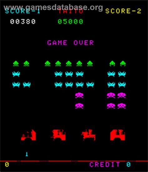 Image result for Space Invaders Game Over Screen
