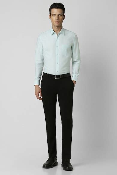 Buy Men Black Solid Formal Trousers Online - 956783 | Peter England