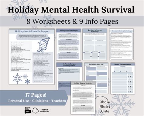 Holidays and Recovery Worksheet: A Guide to Navigating Stressful Times