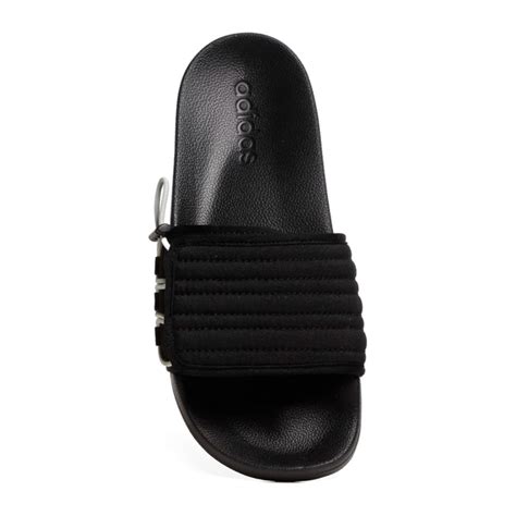 Buy adidas Ginghham Unisex Black Sliders Online