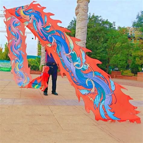Chinese Dragon Streamer Dragon Dance Ribbon - 200cm Silk Streamer For ...