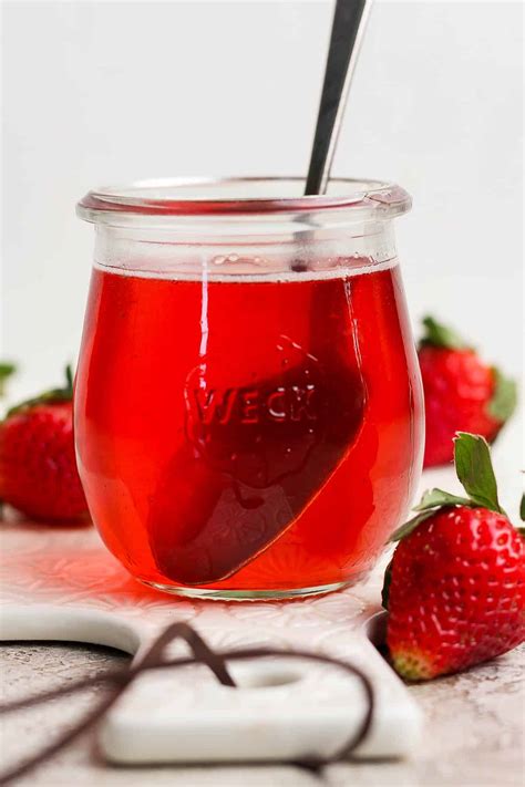 Strawberry Basil Simple Syrup - The Wooden Skillet