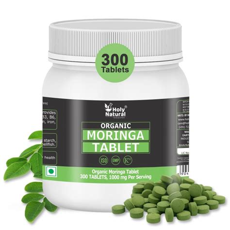 Organic Moringa Tablet – 500mg Per Serving, 300 Tablet, USDA Certified ...