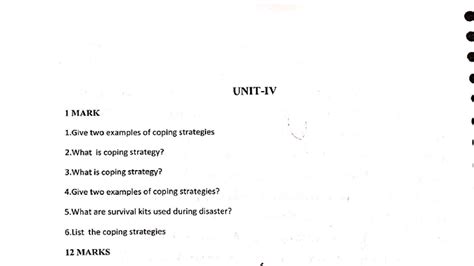 DM UNIT-4 - Coping Strategies and Disaster Management Model Papers ...