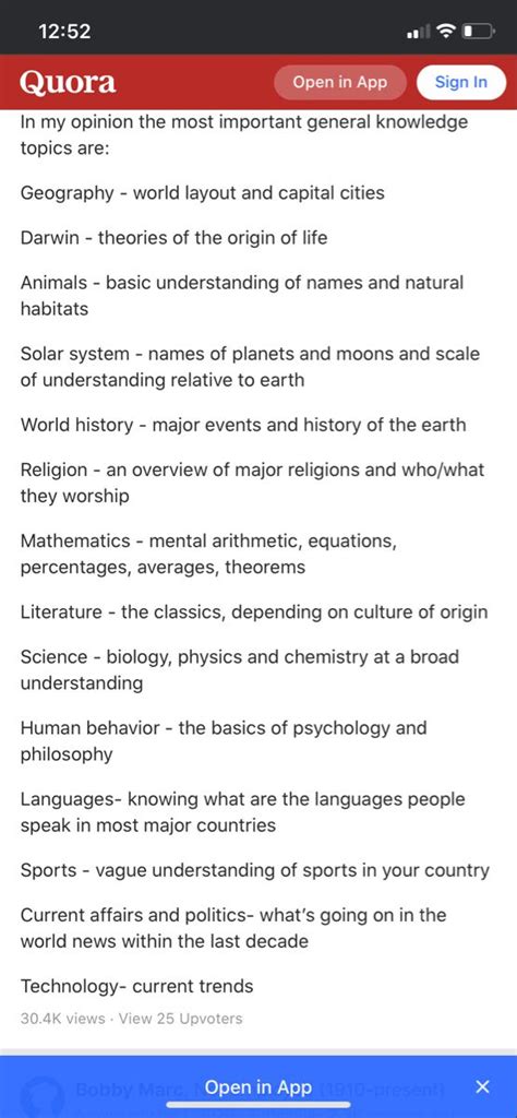 Rezultat imagine pentru General Knowledge Topics