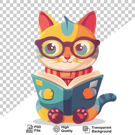 A cartoon cat is reading a book with a book titled quot catie quot ...