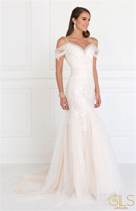 Wedding Dress Cold Shoulder