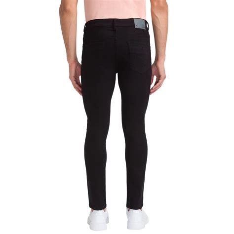 Men Black Skinny Cropped Fit Dobby Cotton Blend Jeans – MyRaymond
