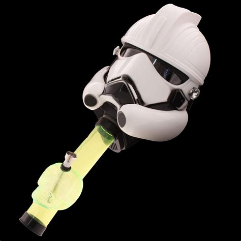 Stormtrooper Gas Mask Bong | Full-Face Neon Acrylic Chamber – Bongs
