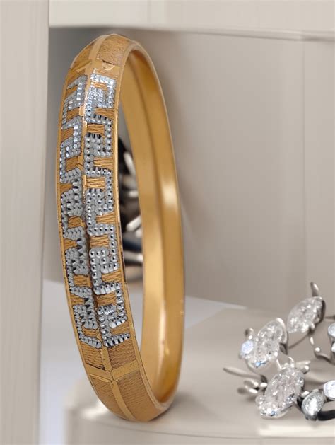 Jewels Kafe One Gram Gold Plated Bangle/Kada Set (Pack