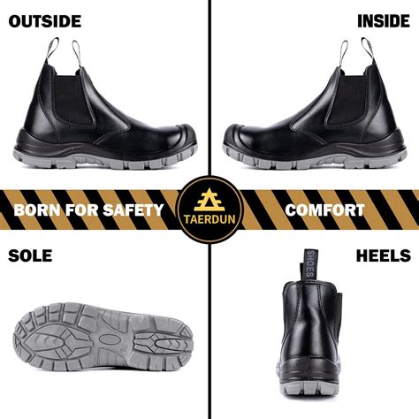 TAERDUN Steel Toe Work Boots for Men Slip-on Chelsea Boot, India | Ubuy