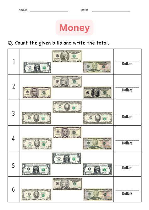 Money Worksheets Counting Coins Activities - Money Word Problems for ...