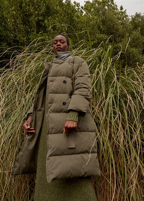 Khaki Trench Puffer Coat | WHISTLES | Whistles UK
